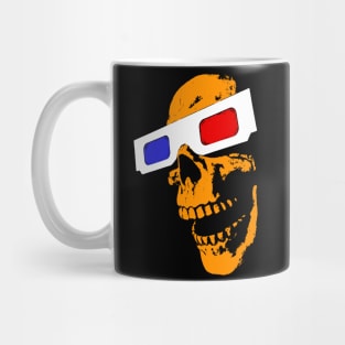 3D Skull (orange) Mug